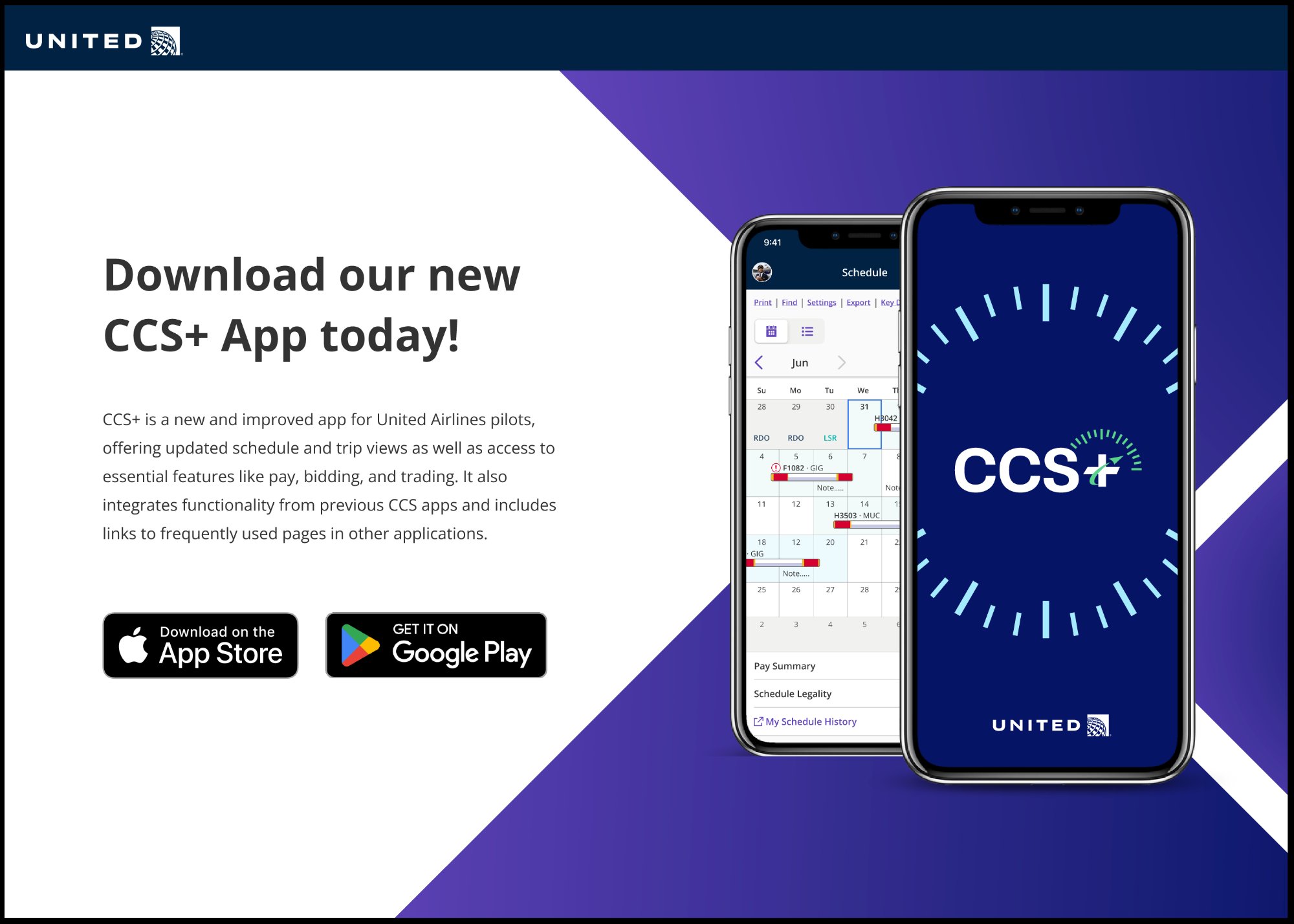 United Airlines CCS+ App Campaign