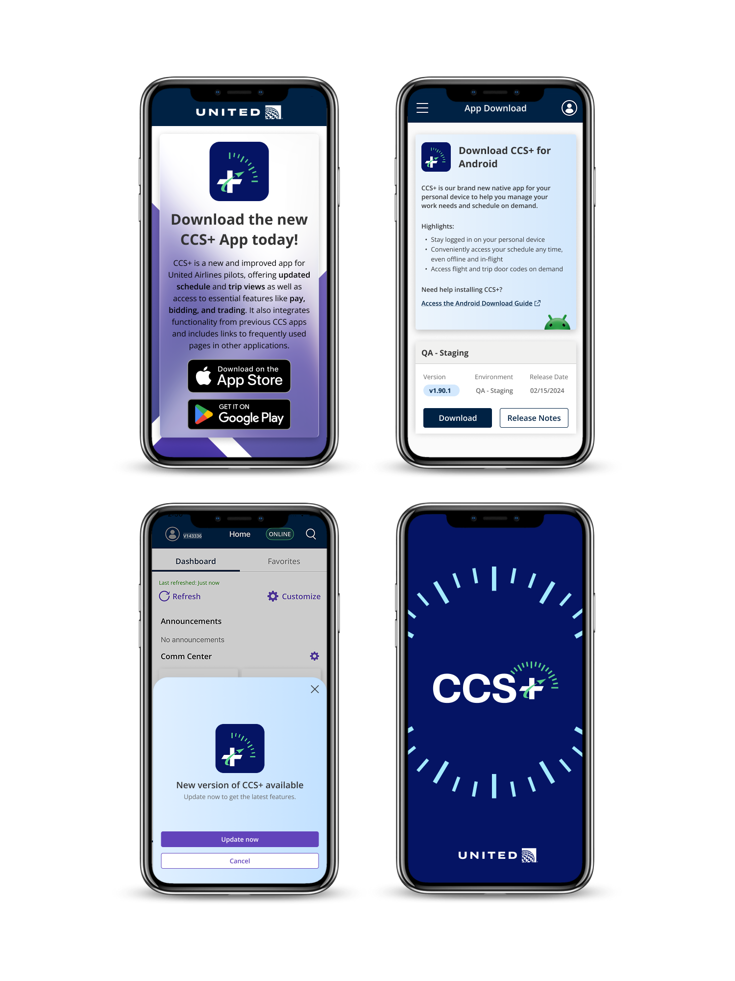 United Airlines Native Mobile App